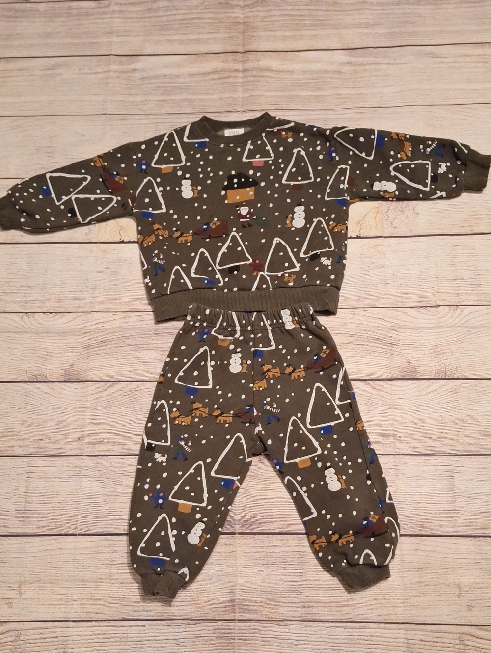 Zara Christmas Set 18- 24 Months, Sweatshirt/Pants Set, Zara Holiday